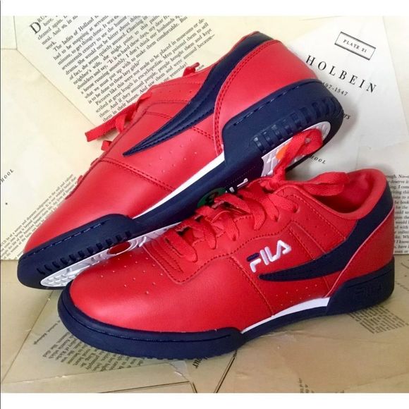 Fila Sneakers Original Classic Red Leather Black - Picture 3 of 8
